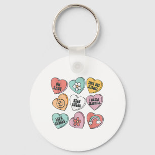 Groovy Hart Snoep Nicu Nurse Valentijnsdag Gifts Sleutelhanger