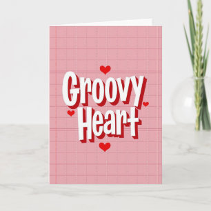 Groovy Hart Valentijnskaart Kaart