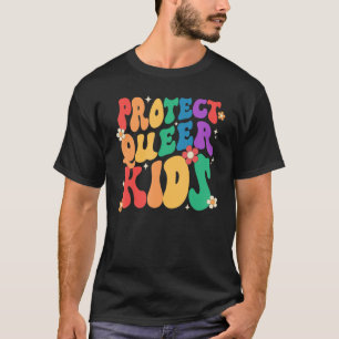 Groovy hart vorm beschermen queer Kinder LGBT Prid T-shirt