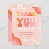 Groovy - Hartelijk dank - Kaart | Retro bedankt ka (Voorkant / Achterkant)