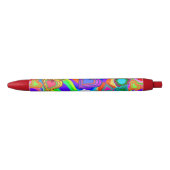 Groovy Harten Bloemen Zwarte Inkt Pen (Voorkant)