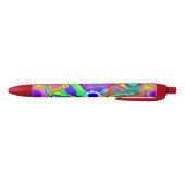 Groovy Harten Bloemen Zwarte Inkt Pen (Bodem)