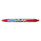 Groovy Harten Bloemen Zwarte Inkt Pen (Achterkant)