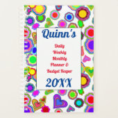 Groovy Harten en Bloemen Planner (Voorkant)