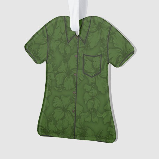 Groovy Hawaiian Surfer 1960 Retro Aloha Shirt Ornament (voorkant)