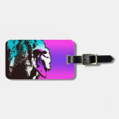 Groovy Hawaiian Surfer 1960's Retro Graphic Bagagelabel (Voorkant horizontaal)