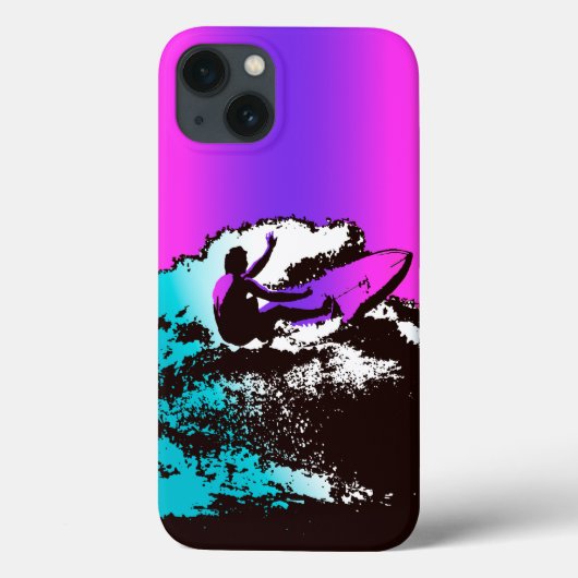 Groovy Hawaiian Surfer 1960s Retro Graphic Case-Mate iPhone Case (Achterkant)