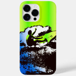 Groovy Hawaiian Surfer 1960s Retro Graphic Limoen Case-Mate iPhone 14 Pro Max Hoesje