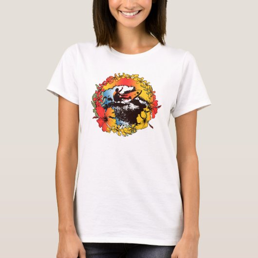 Groovy Hawaiian Surfer 1960's Retro Graphic T-shir T-shirt (Voorkant)