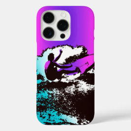 Groovy Hawaiian Surfer 1960s Retro Graphic Violet iPhone 16 Pro Hoesje