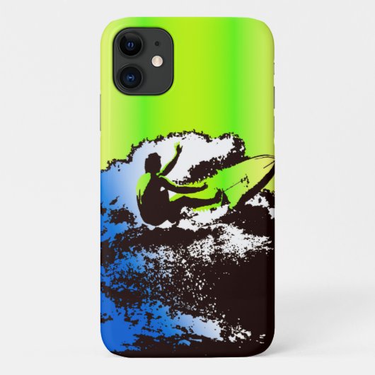 Groovy Hawaiian Surfer 1960's Retro - Limoen Case-Mate iPhone Case (Achterkant)