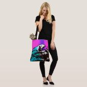 Groovy Hawaiian Surfer 60s Retro MonogramBeach zak Tote Bag (Op model)