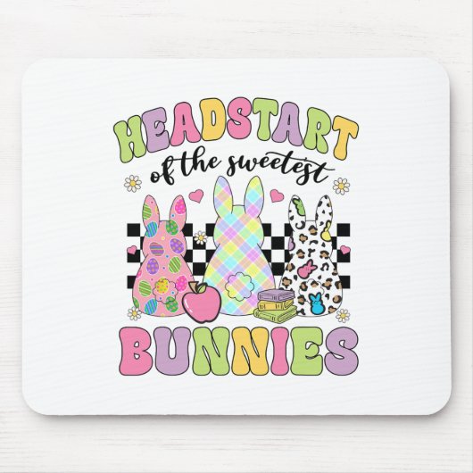 Groovy headstart van de zoetste konijntjes luipaar muismat (Voorkant)