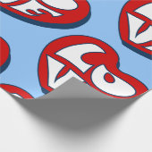 Groovy Heart Love valentijn jaren zestig Cadeaupapier (Hoek)