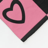 Groovy Heart Shape Checkerboard, Y2K 90s Fleece Deken (Hoek)