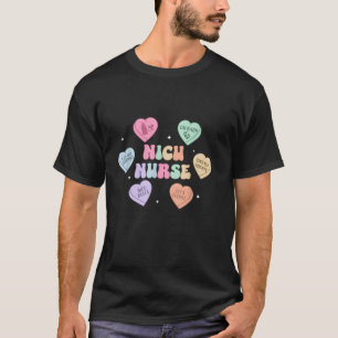 Groovy Heart Snoep NICU Verpleegkundige Valentijns T-shirt