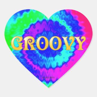 Groovy Heart-Stickers Hart Sticker