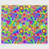 Groovy Hearts Bloemen Cadeaupapier (Vlak)