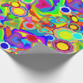 Groovy Hearts Bloemen Cadeaupapier (Hoek)