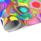 Groovy Hearts Bloemen Cadeaupapier (Rol Hoek)