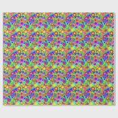 Groovy Hearts Bloemen Cadeaupapier (Vlak)