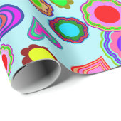 Groovy Hearts Bloemen Cadeaupapier (Rol Hoek)