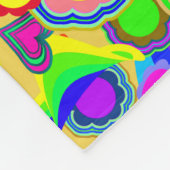 Groovy Hearts Bloemen Fleece Deken (Hoek)