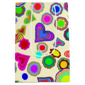 Groovy Hearts Bloemen Medium Cadeauzakje (Achterkant)