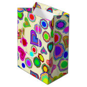 Groovy Hearts Bloemen Medium Cadeauzakje (Achterkant Gekanteld)