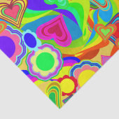 Groovy Hearts Bloemen Tissuepapier (Detail)