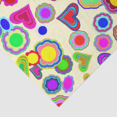 Groovy Hearts Bloemen Tissuepapier (Detail)