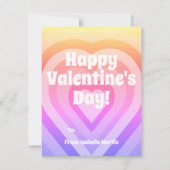 Groovy Hearts Kinder Klaslokaal Valentijnsdag Feestdagenkaart (Voorkant)