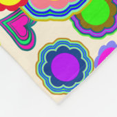 Groovy Hearts Kleurrijke Bloemen Fleece Deken (Hoek)