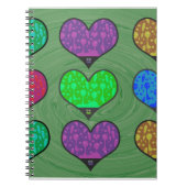 Groovy Hearts van Lava Notitieboek (Voorkant)