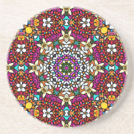 Groovy Heavenly Flower Power Sandstone Coaster Zandsteen Onderzetter