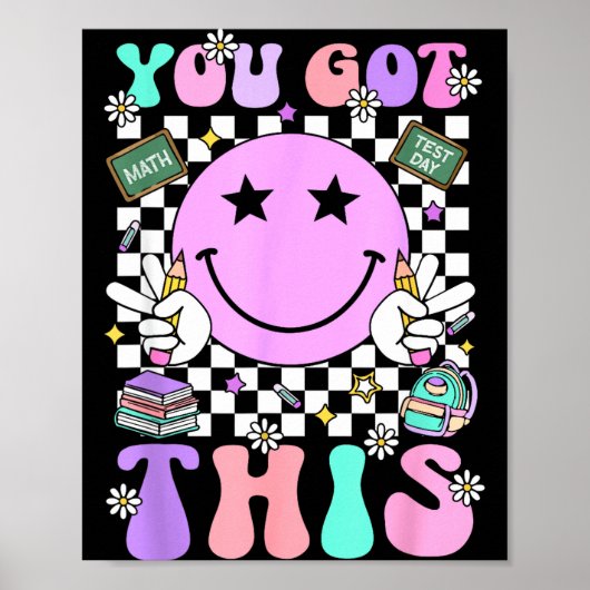 Groovy heeft deze glimlach gezicht testende dag le poster (Voorkant)
