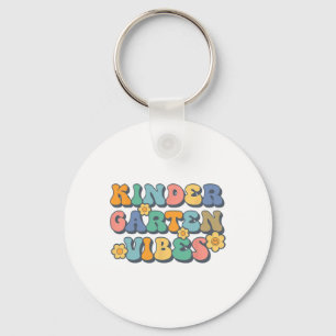Groovy Hello Kleuterschool Vibes Retro Onderwijs C Sleutelhanger