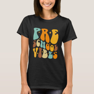 Groovy Hello Preschool Vibes Retro Leraren Rug T T-shirt