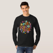Groovy Hello Preschool Vibes Retro Teachers Back T T-shirt (Voorkant volledig)