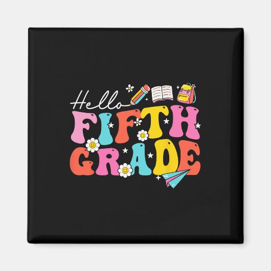 Groovy Hello Vijfde Klas 5e Klas Ck Terug Naar Sch Magneet (Voorkant)