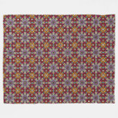 Groovy Hemelse Bloemenkracht Fleece Deken (Voorkant (Horizontaal))