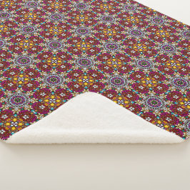 Groovy Hemelse Bloemenkracht Sherpa Deken
