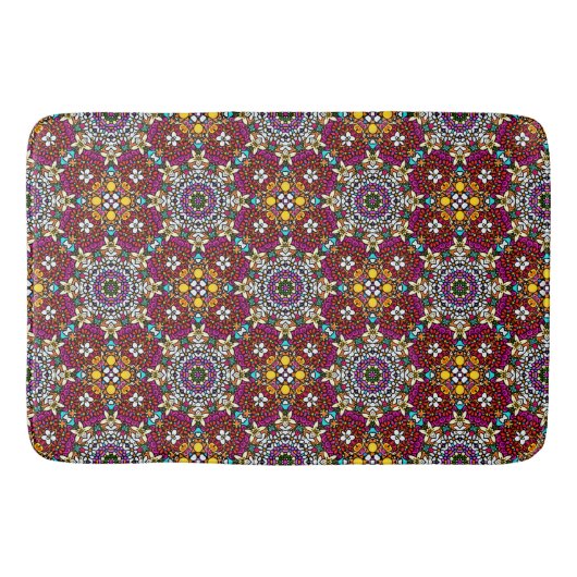 Groovy Hemelse Bloemenpower Badmat (Voorkant)