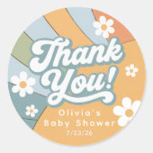Groovy Here Comes the Son Favor Sticker (Voorkant)
