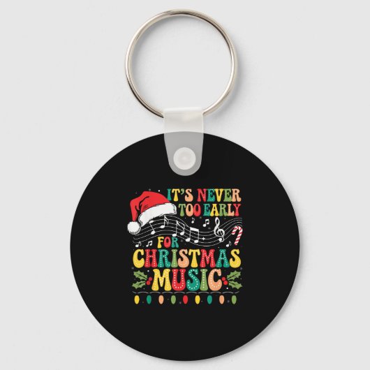 Groovy Het is nooit te vroeg voor kerstmuziek Sleutelhanger (Voorkant)