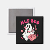 Groovy Hey Boe Schattig spook Grappig Halloween He Magneet (Voorkant / Achterkant)