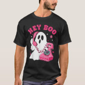 Groovy Hey Boo Cute Ghost Funny Halloween Mens Wom T-shirt (Voorkant)