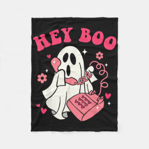 Groovy Hey Boo Leuke Ghost Grappig Halloween Manne Fleece Deken