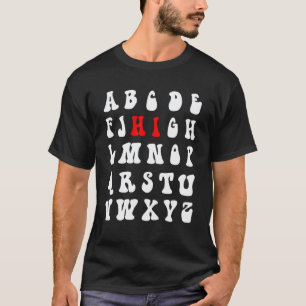 Groovy Hi Alfabet Terug naar school Pre K Kleuters T-shirt