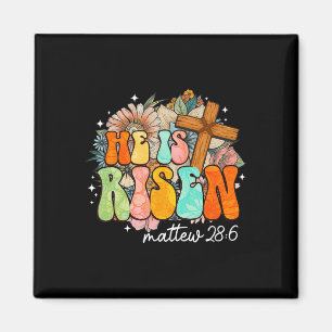 Groovy Hij is verrezen Cross Jezus Religieuze Pase Magneet